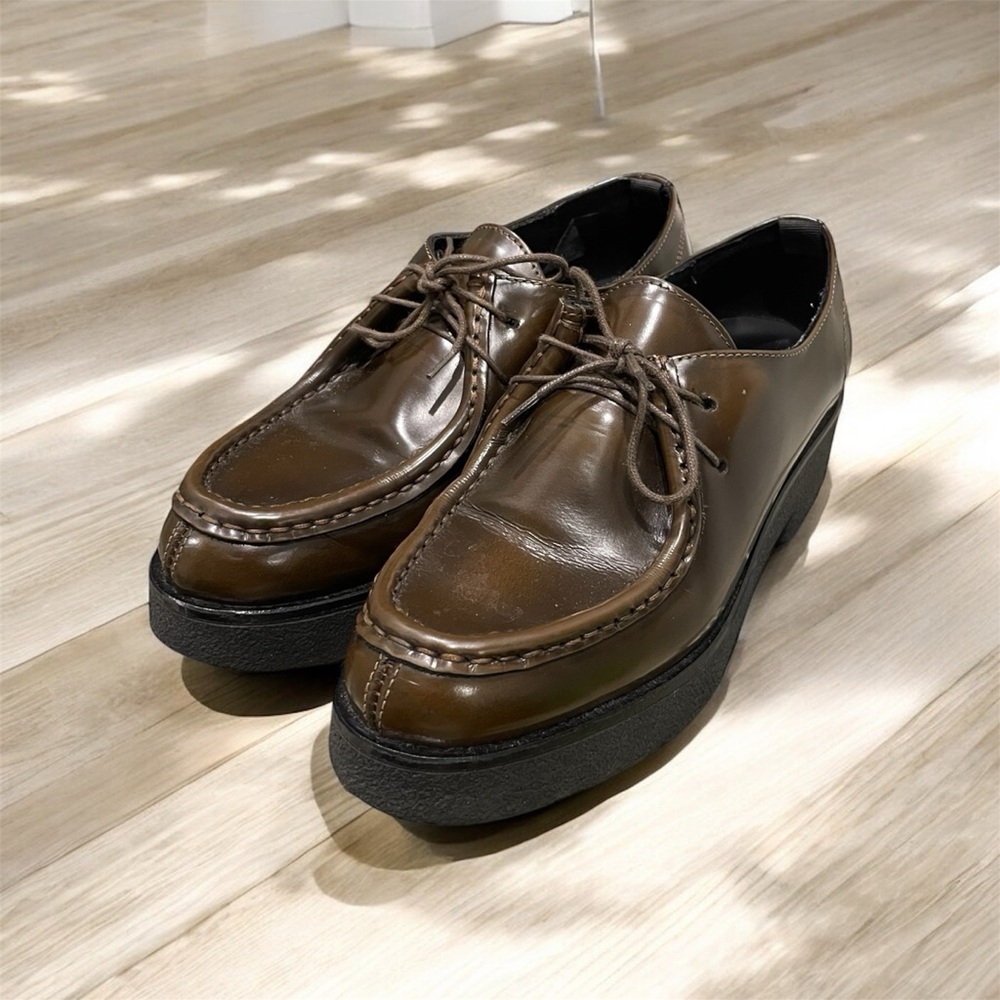 KOIO Siena Glossed Walnut Genuine Leather Loafer Oxford Moccasin